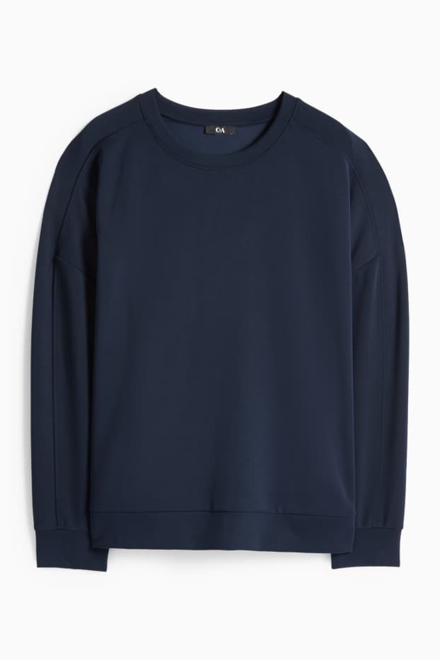 Femei - Bluză de molton - albastru închis