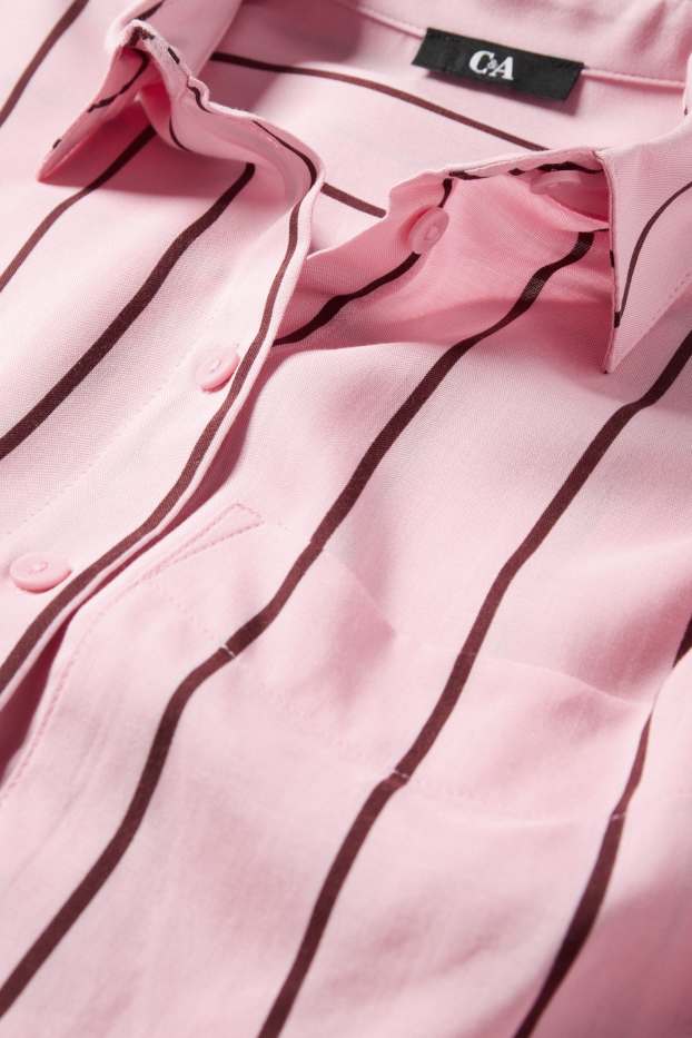 Dona - Brusa - de ratlles - marró/rosa