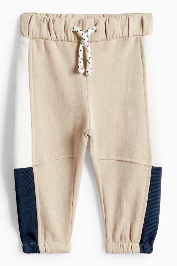 Baby Buben - Dino - Baby-Outfit - 2 teilig - beige / blau