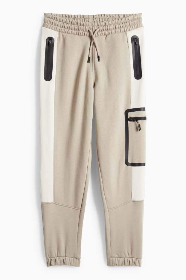 Kinderen: jongens - Cargojoggingbroek - beige