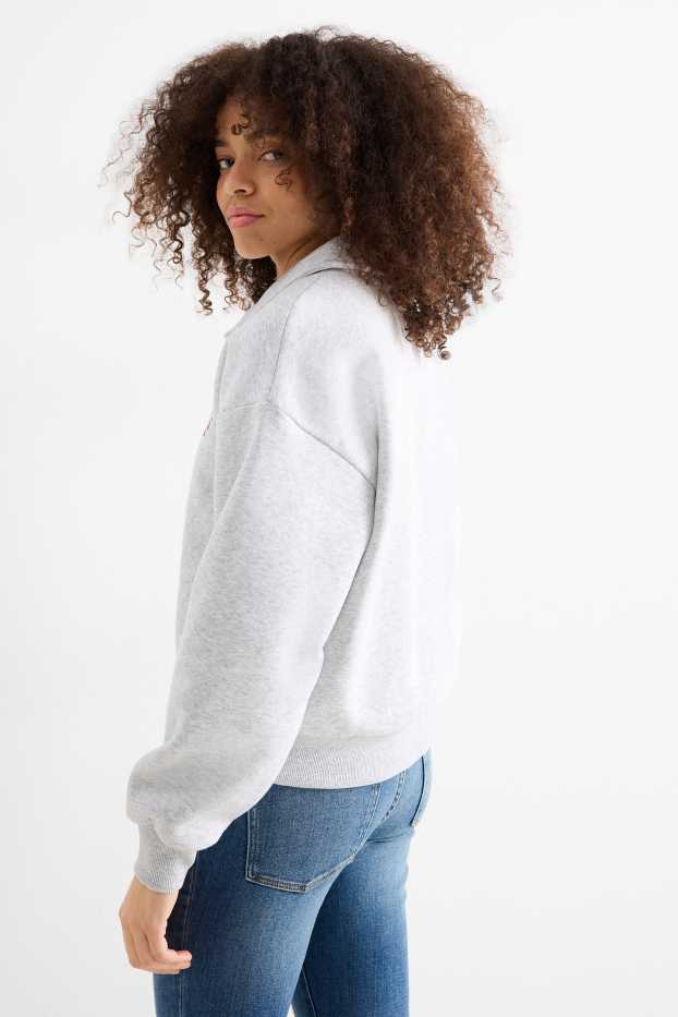 Damen - Sweatshirt - hellgrau-melange