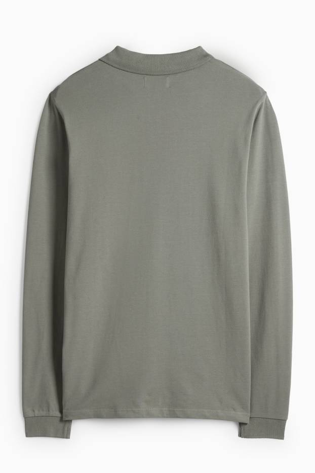 Hommes - Polo - slim fit - vert