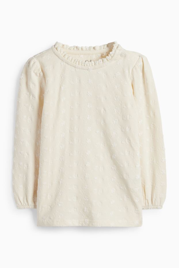 Baby Mädchen - Blümchen - Baby-Outfit - 2 teilig - braun