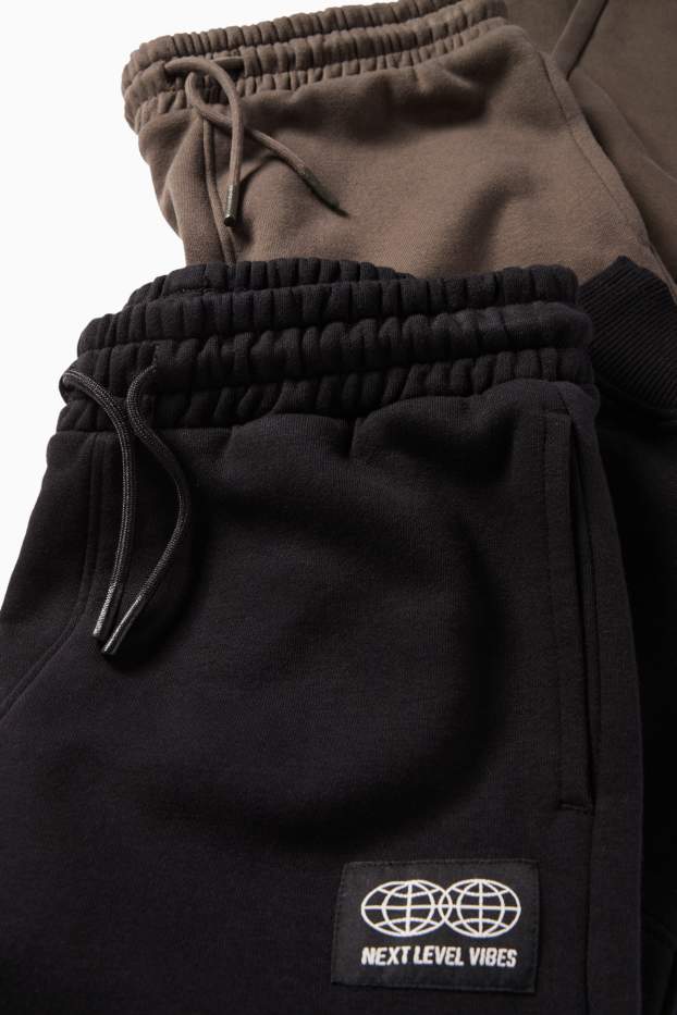 Děti - chlapci - Multipack 2 ks - teplákové kalhoty - černá