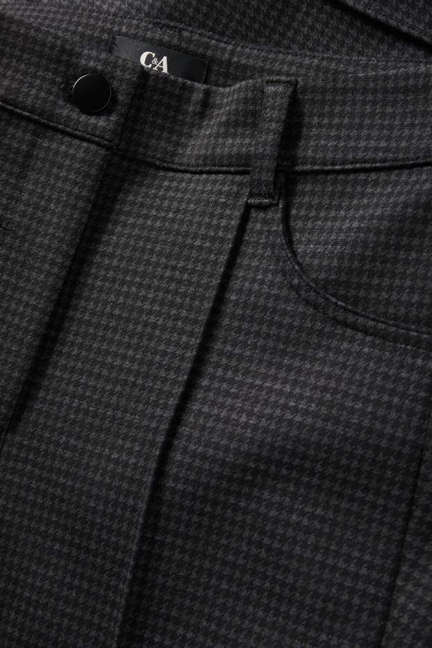 Dames - Legging - geruit - zwart / grijs