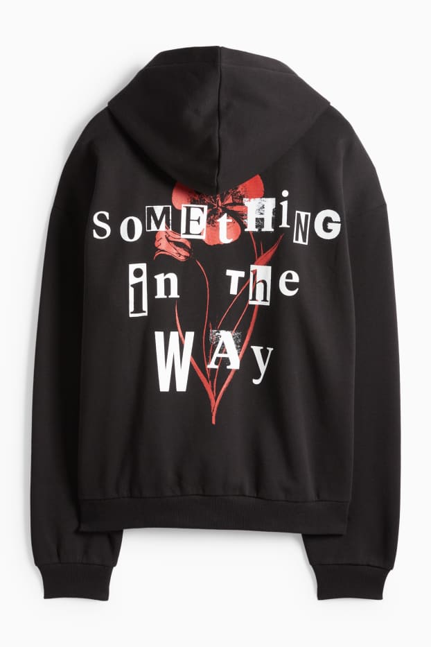 Bărbați - Hanorac supradimensionat - Nirvana - negru