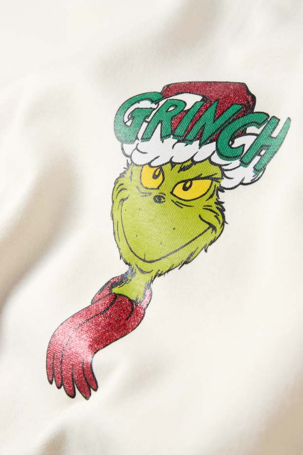 Dámské - Vánoční mikina - Grinch - světle béžová