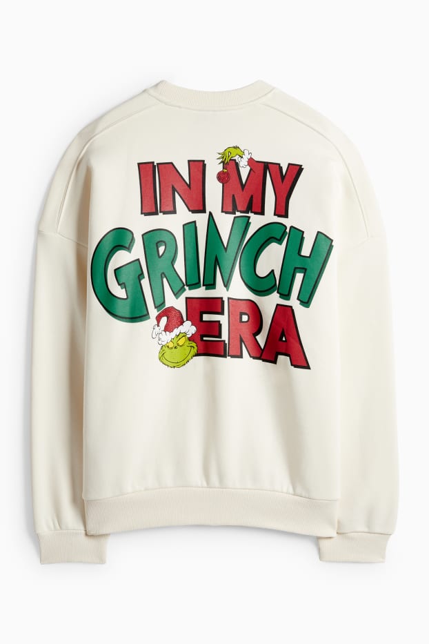 Dámské - Vánoční mikina - Grinch - světle béžová