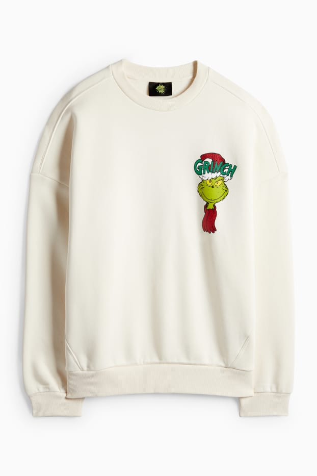 Dámské - Vánoční mikina - Grinch - světle béžová