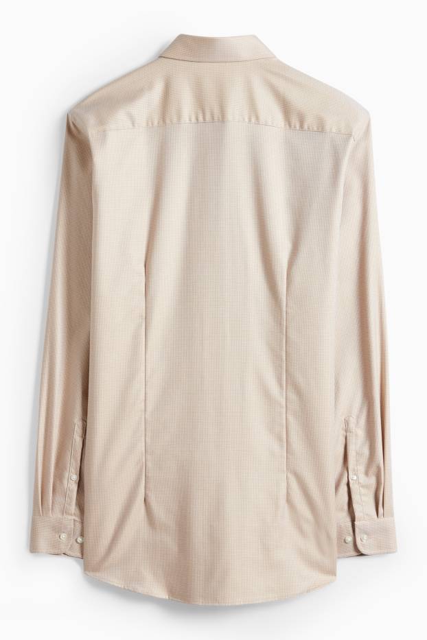 Home - Camisa formal - slim fit - cutaway - fàcil de planxar - beix/blau