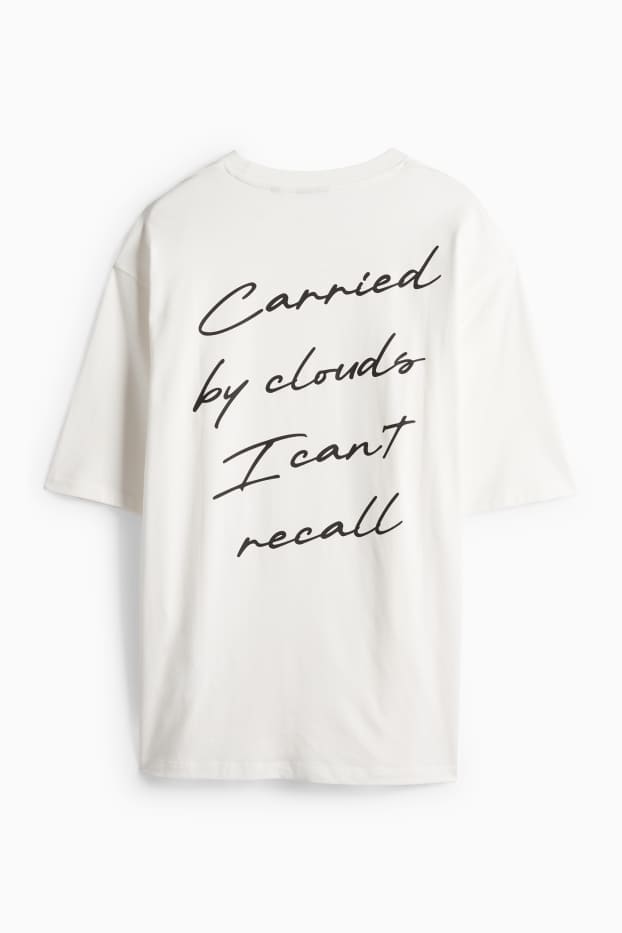 Home - Samarreta de màniga curta - oversized - blanc