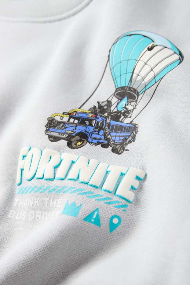 Děti - chlapci - Fortnite - mikina - světle modrá