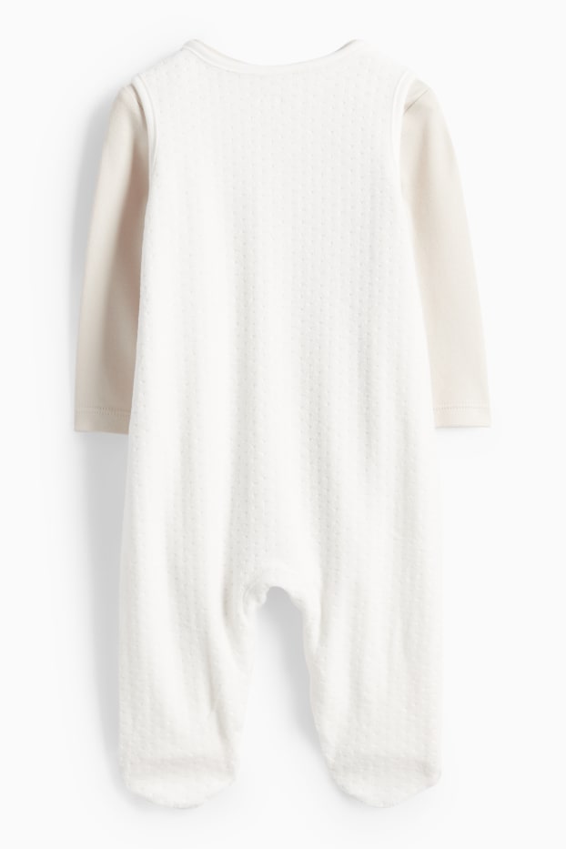 Neonate - Coniglietto - set con tutina - 2 pezzi - bianco crema