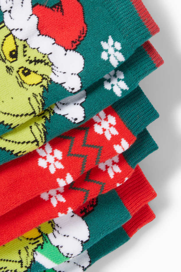 Children Boys - Socks - dark green / red