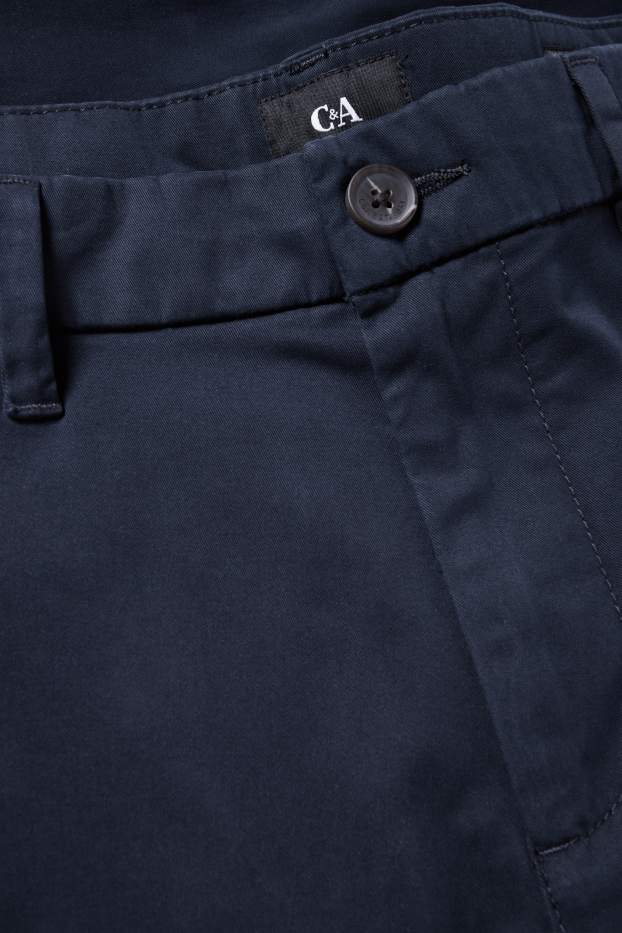 Pánské - Kalhoty chino - tapered fit - tmavomodrá