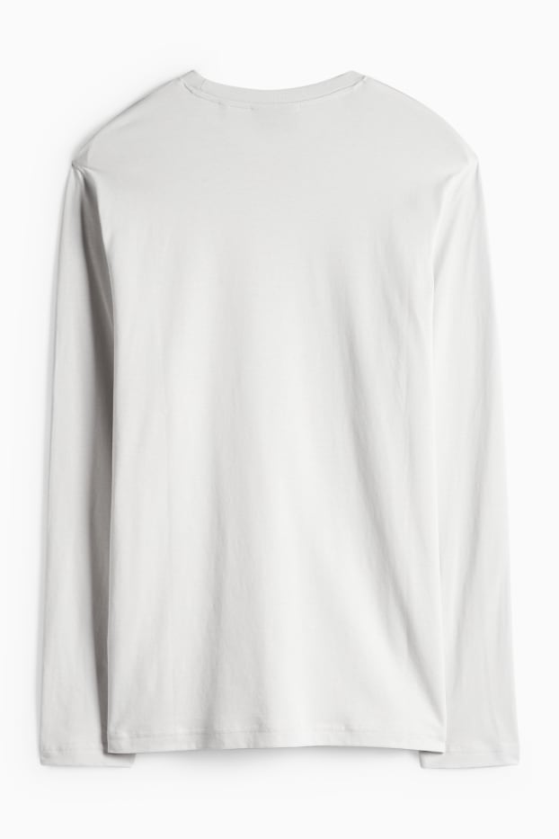 Herren - Langarmshirt - hellgrau