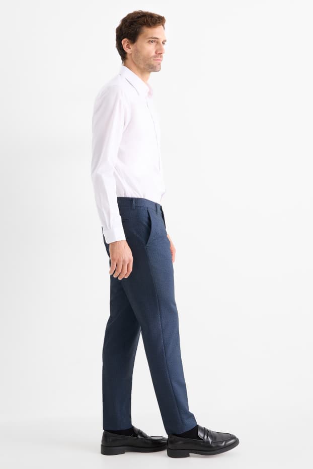 Hommes - Pantalon de costume - slim fit - Flex - bleu foncé