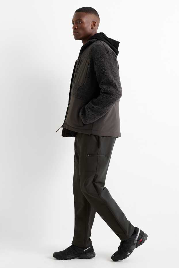 Men - Technical joggers - water-repellent - black