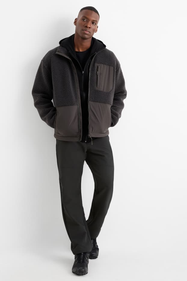 Men - Technical joggers - water-repellent - black