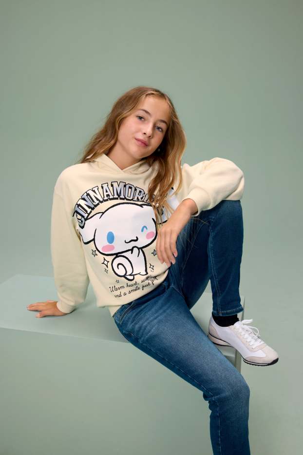 Bambine - Cinnamoroll - felpa con cappuccio - bianco crema