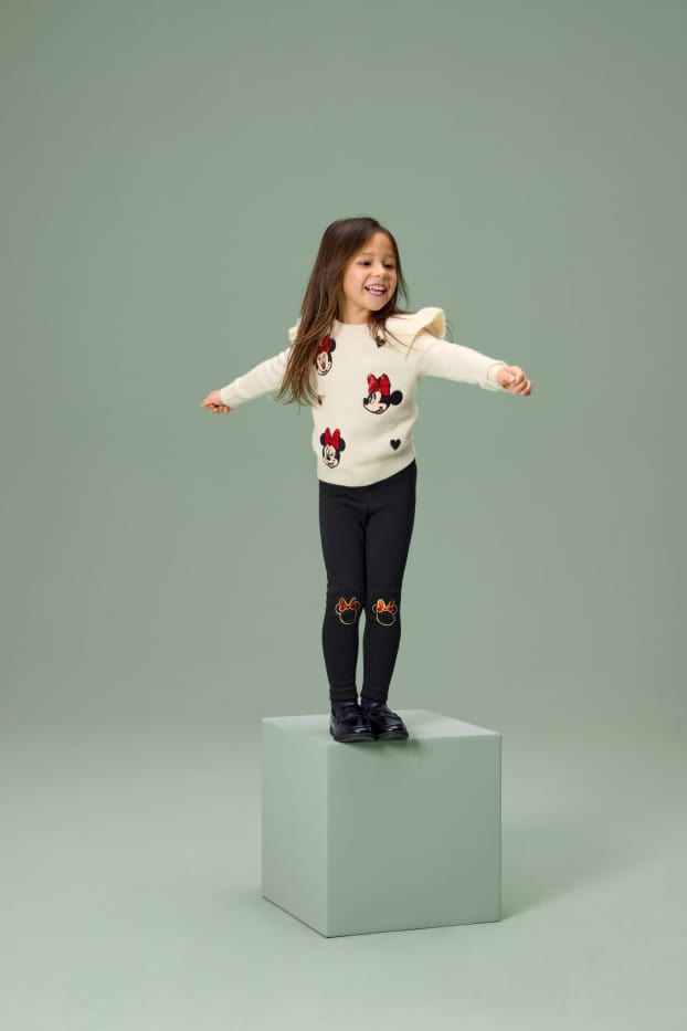 Kinder Mädchen - Minnie Maus - Pullover - cremeweiß
