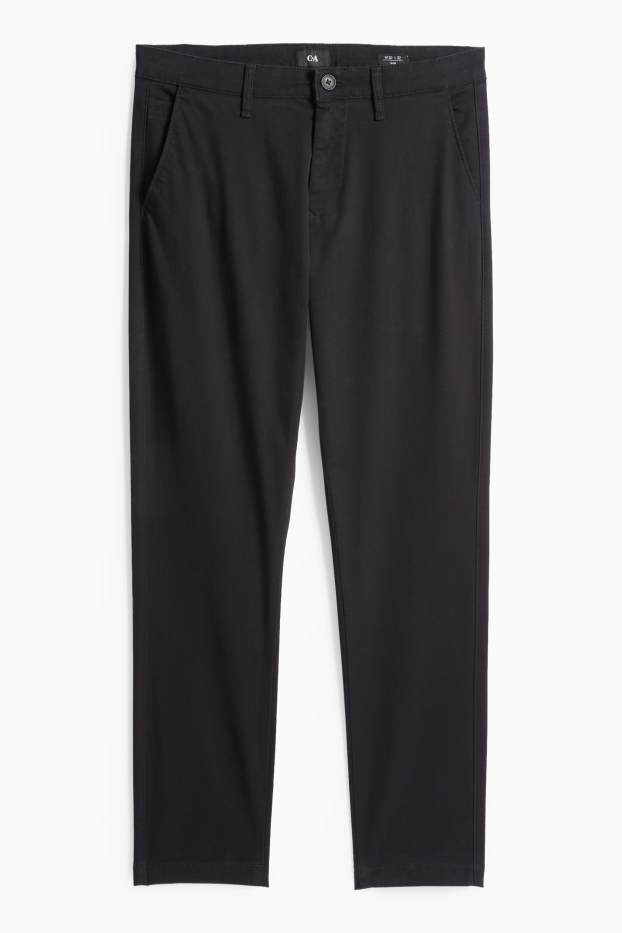 Uomo - Pantaloni chino - slim fit - nero