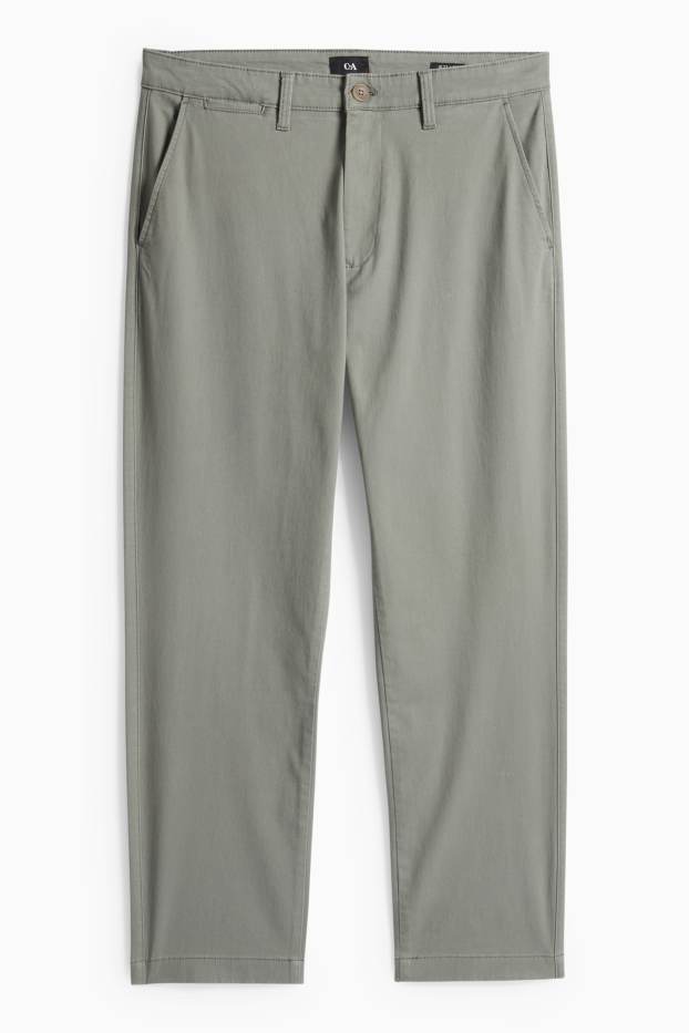 Pánské - Kalhoty chino - regular fit - světle zelená