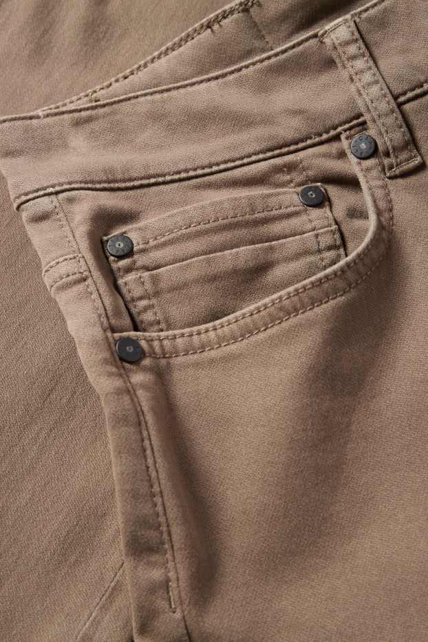 Hommes - Pantalon - slim fit - LYCRA® - marron