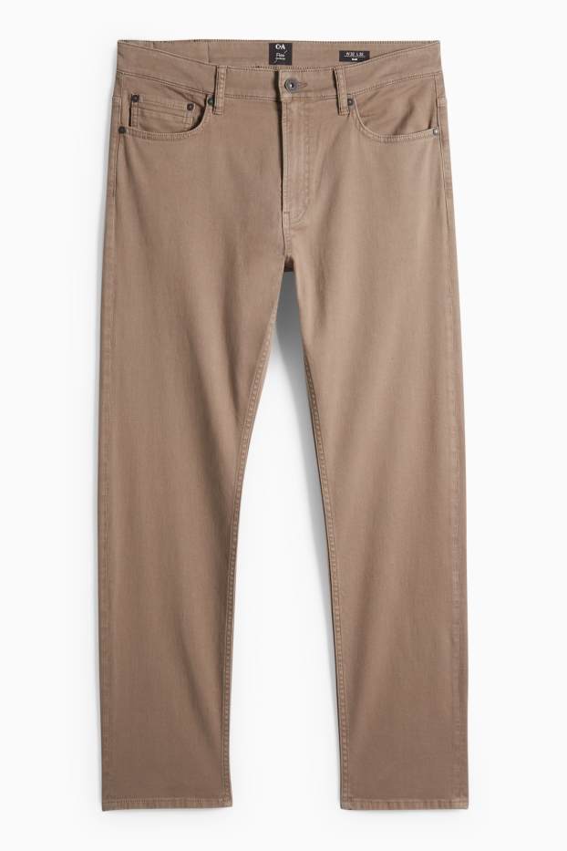 Hommes - Pantalon - slim fit - LYCRA® - marron