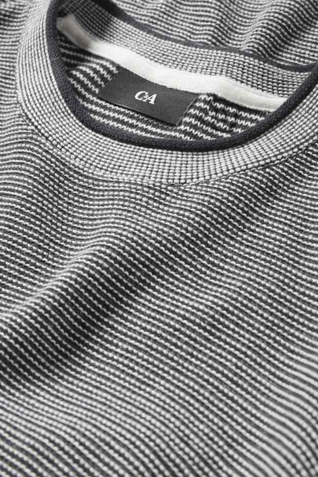 Herren - Pullover - dunkelblau / weiß