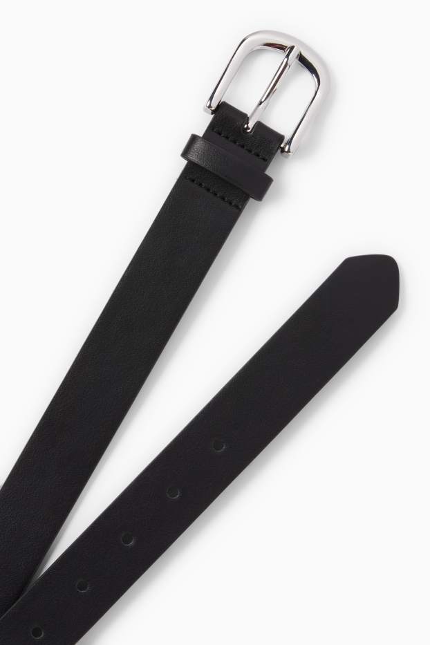 Damen - Gürtel - Lederimitat - schwarz