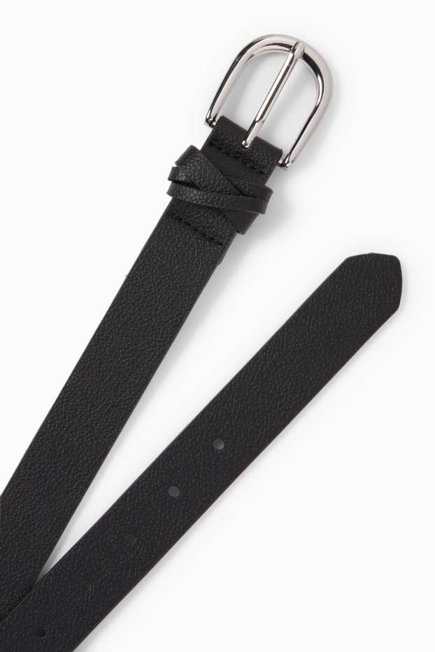 Damen - Gürtel - Lederimitat - schwarz