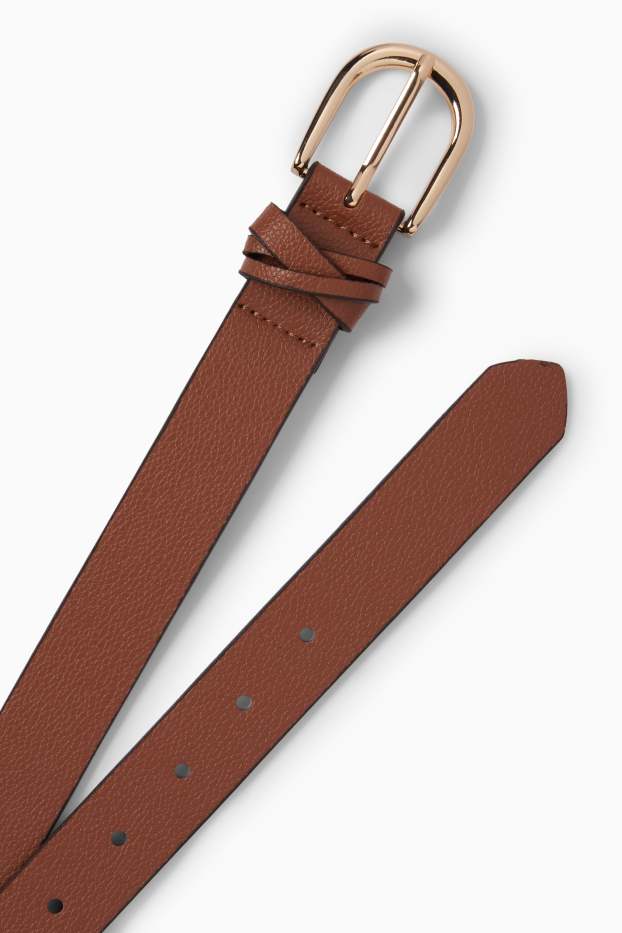 Damen - Gürtel - Lederimitat - braun