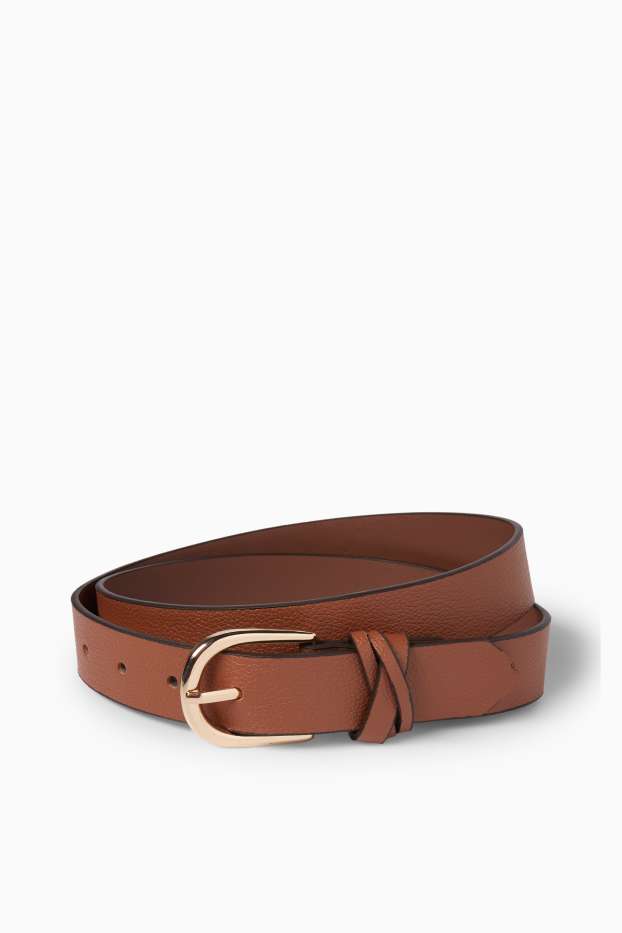 Damen - Gürtel - Lederimitat - braun