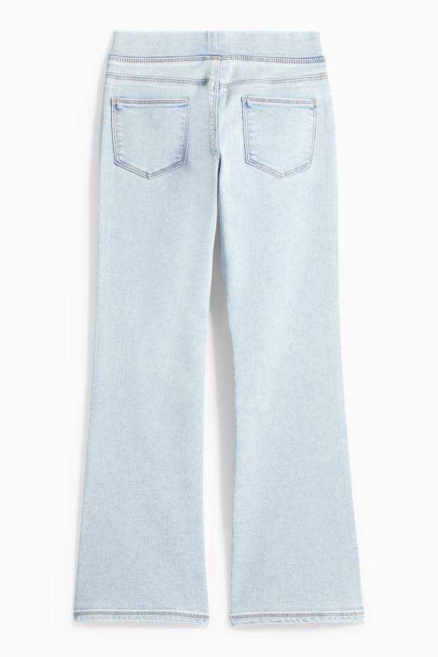 Kinder Mädchen - Flared Jeggings - helljeansblau