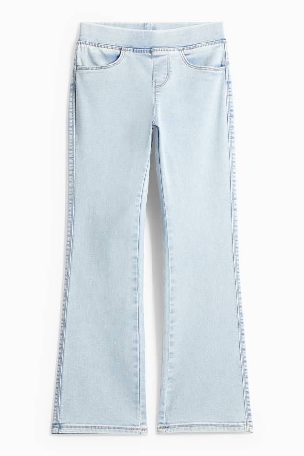 Kinder Mädchen - Flared Jeggings - helljeansblau