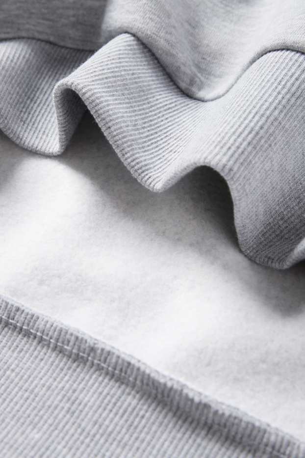 Dámské - Mikina - New York - světle šedá-žíhaná