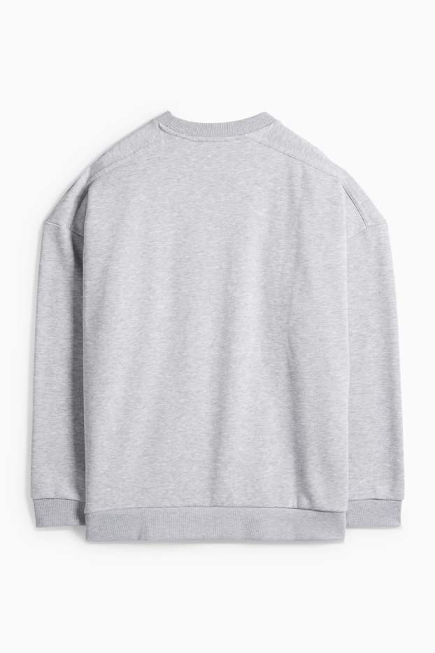 Dámské - Mikina - New York - světle šedá-žíhaná