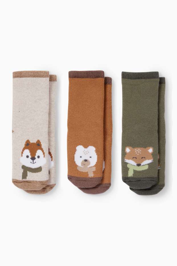 Miminka - chlapci - Ponožky pro miminka - khaki