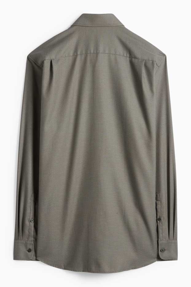 Home - Camisa formal - regular fit - Kent - no requereix planxada - texturada - verd