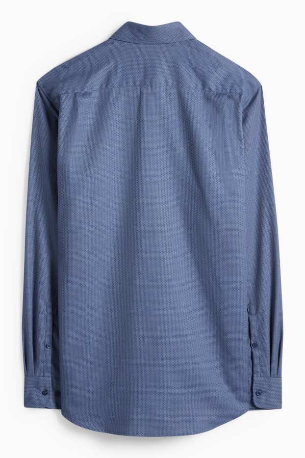 Home - Camisa formal - regular fit - Kent - no requereix planxada - texturada - blau fosc