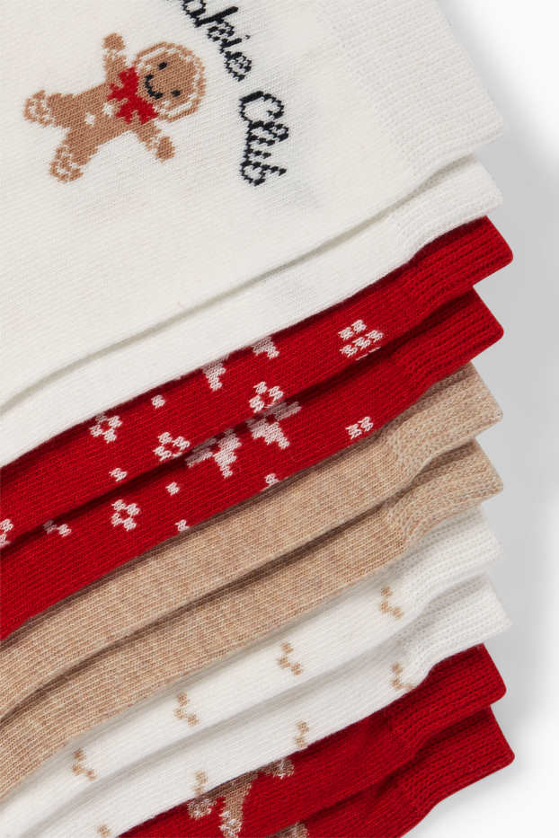 Mujer - Calcetines - blanco / rojo
