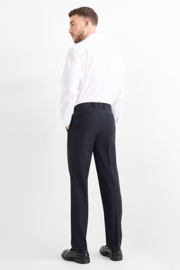 Men - Mix & match trousers - regular fit - Flex - wool blend - LYCRA® - dark blue
