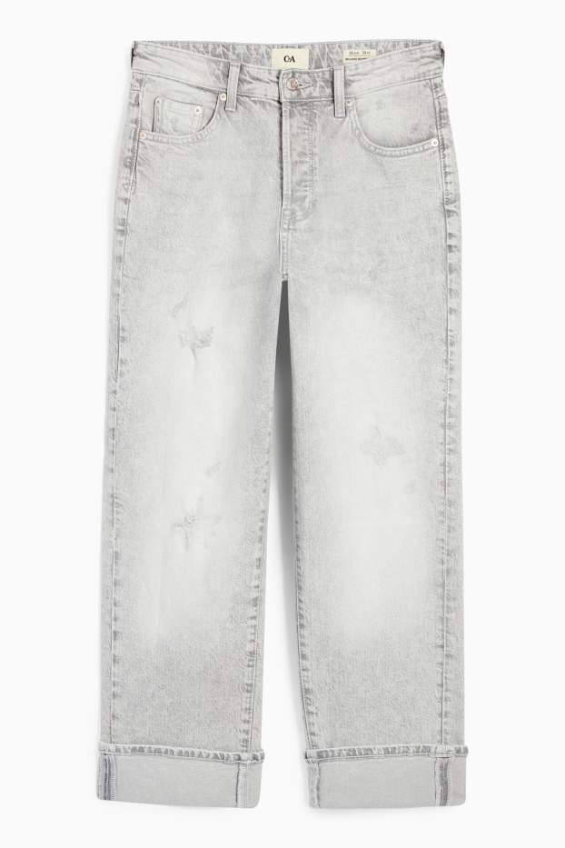Femmes - Boyfriend jean - mid waist - LYCRA® - jean gris