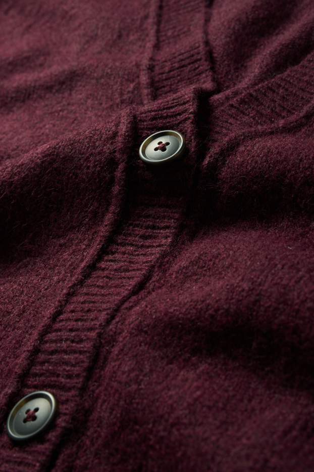 Damen - Strickjacke - bordeaux