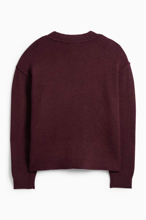 Damen - Strickjacke - bordeaux