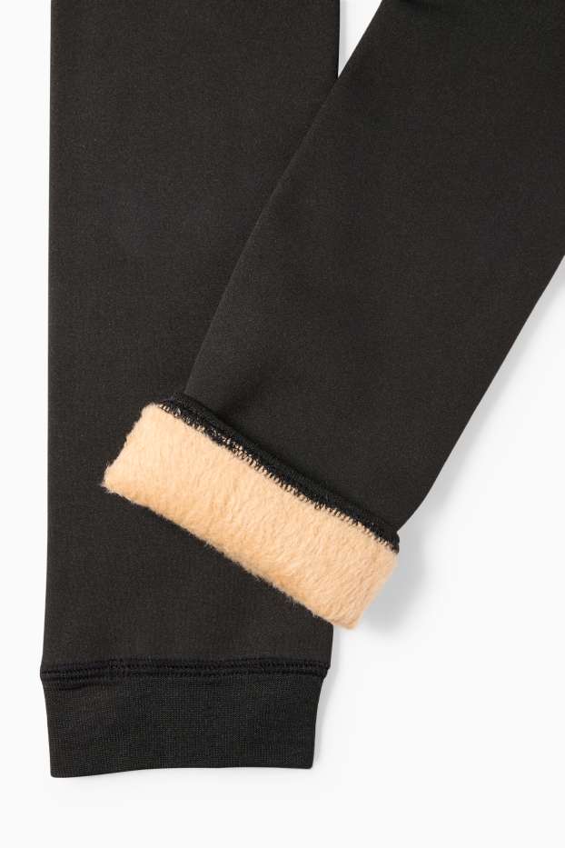 Damen - Thermoleggings - 200 DEN - schwarz