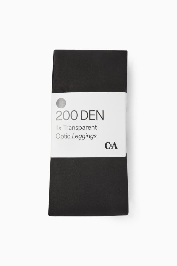 Damen - Thermoleggings - 200 DEN - schwarz