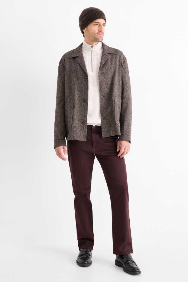 Hommes - Pantalon - regular fit - violet