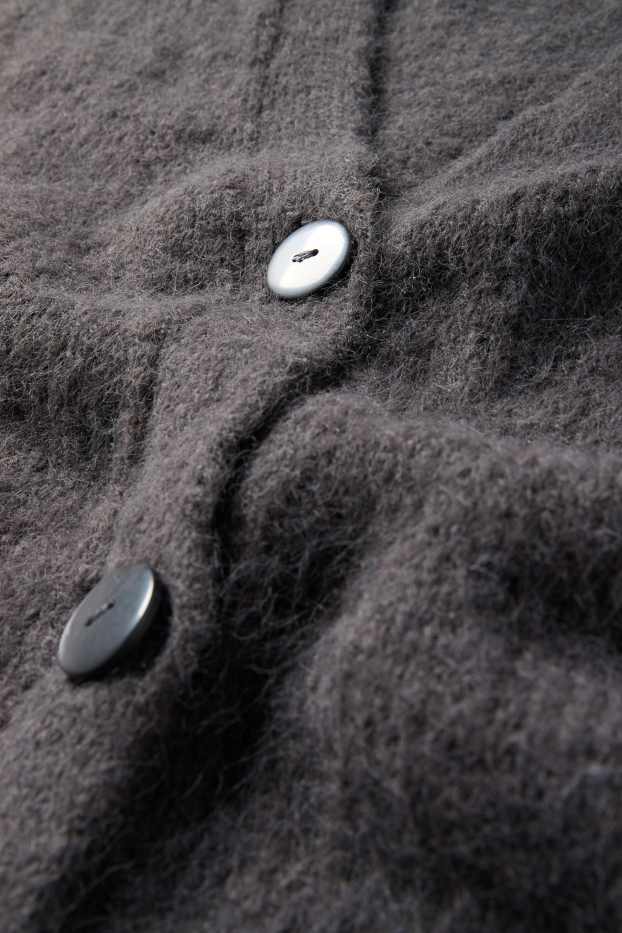 Damen - Strickjacke - dunkelgrau